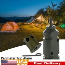Perimeter Trip Alarm Aluminum Alloy Camp Safe Perimeter Trip Wire Alarm+Adapter