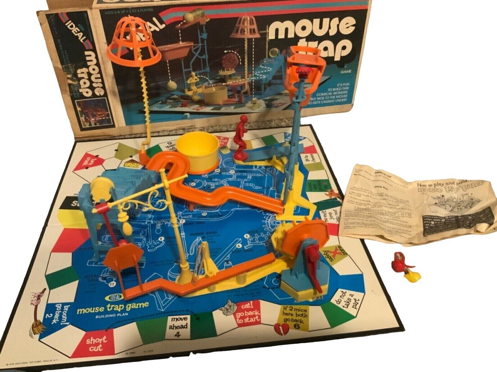 Mouse Trap Board Game W/ Instructions and Original Box- Ideal Toys Vintage  1982