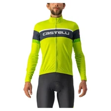 CASTELLI MENS PASSISTA THERMAL JERSEY JACKET FLEECE WARM STRETCH Medium NWT