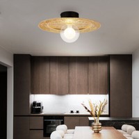 Esszimmerleuchte Deckenlampe Deckenleuchte Glas Goldfarben Wohnzimmerlampe Opal