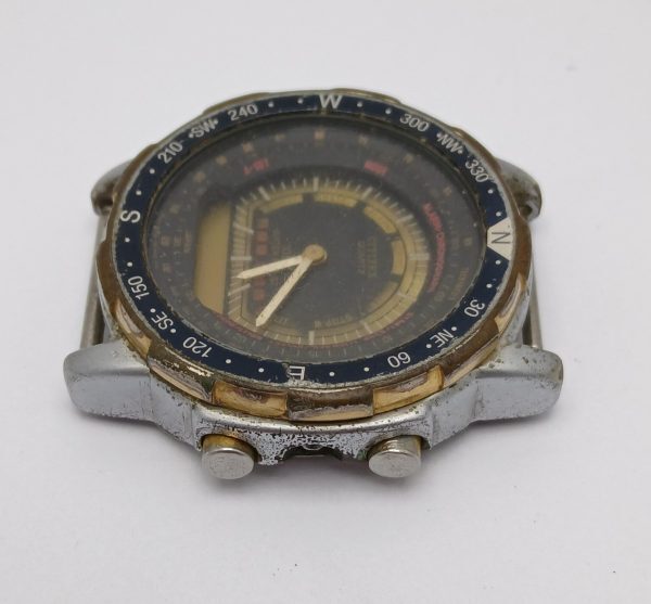 Citizen 8948-088344 Quartz Alarm Chronograph Vintage Watch For Parts View 2
