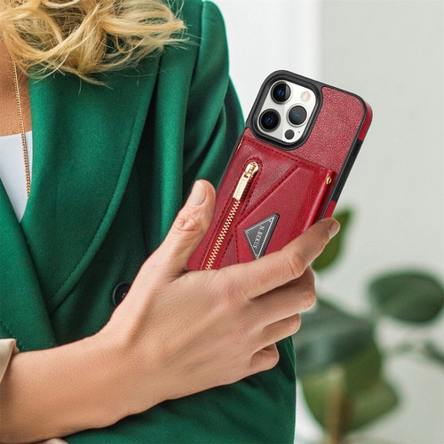Para iPhone 16 Pro Max 15 14 13 12 11 XR Bandolera Cremallera Billetera Cuero PU Estuche - Imagen 9 de 41