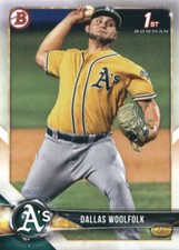 2018 Bowman Draft #BD-127 Dallas Woolfolk Oakland Athletics