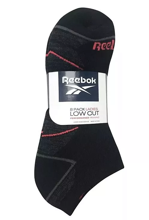 Reebok Ladies Low Cut Performance Training Socks 8 Pair Shoe Size 4 10