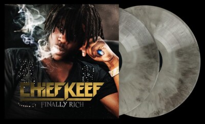 Chief Keef Finally Rich LPレコード Chief Keef ‎Finally Rich VMP Exclusive Grey Black Smoke Swirl