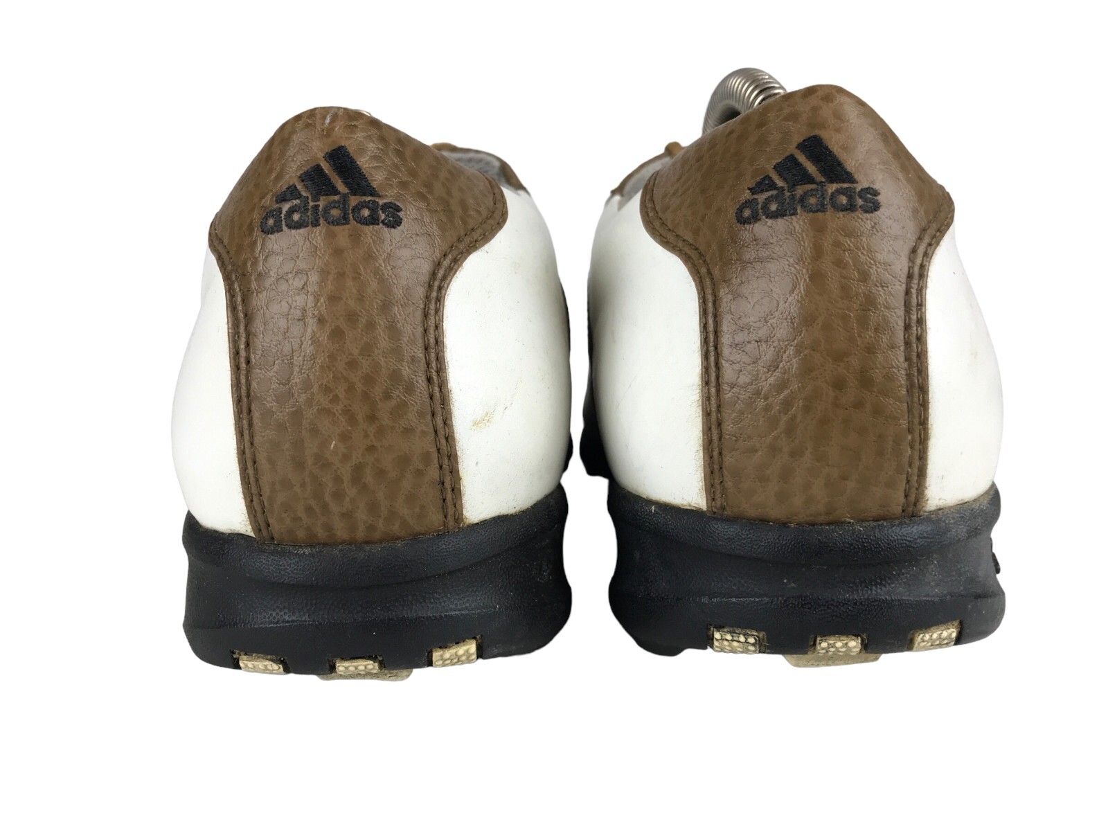 Adidas Golf Cleats Mens White Brown EVN 791 Leather Lace Up Athletic Size US 11 thumbnail 5