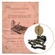 Bartholomew Stenograph Typewriter Instruction Manual Antique Vtg User Guide thumbnail