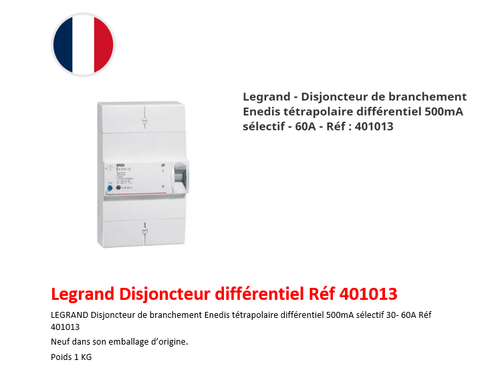 Legrand Disjoncteur différentiel Réf 401013 - Photo 1/5