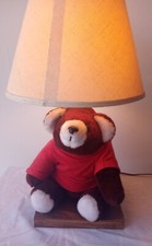 Vintage 20" Stuffed Plush Teddy Bear Table / Desk Lamp