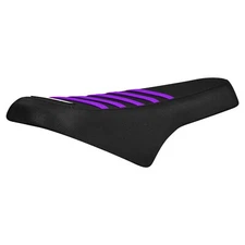 Ridstar Q20 Ebike gripper seat cover by Enjoy mfg  all BLACK w/ PURPLE ribs #477