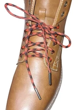 1 Pair Pack: Nylon 550 Paracord shoelaces bootlaces strongest Black Steel Tips