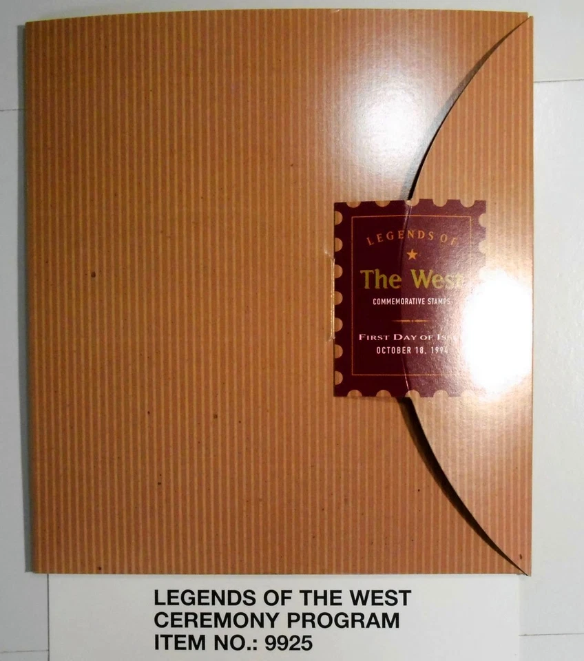 1994 Legends of the West Sc 2869 Ceremony Program, with Tucson AZ cancels - Image 4 of 4