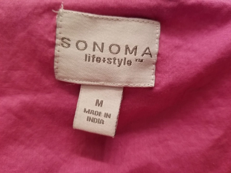 Blusa Camisa Top Sonoma Mujer Talla M Mediana Púrpura Rosa Floral Foto 2 de 4