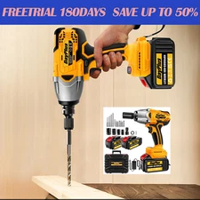 1/2" 1200NM Torque Impact Wrench 6.0Ah Battery Cordless Brushless Impact Gun US