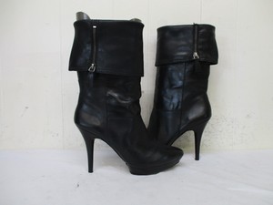 nine west black high heel boots