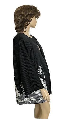 NUEVA SIN ETIQUETAS CHAQUETA ABIERTA MUY VOLLBRACHT REVERSIBLE ARTE PORTÁTIL KIMONO TALLA M - Imagen 5 de 11