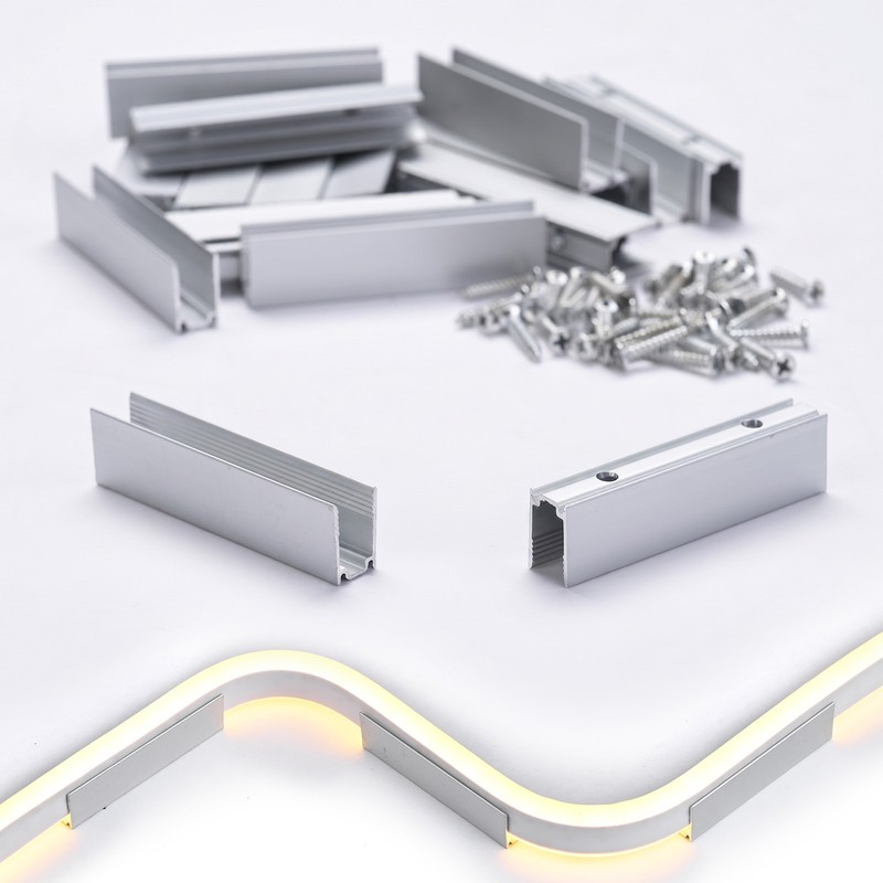 Yescom 20x 2" LED Track Channel 7x10mm Aluminium Mounting Clips for Rope Lights