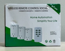 Bn-LINK Mini Wireless Wall-Mounting Remote Control Outlet, 3 Outlets