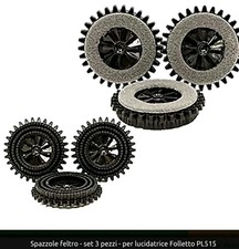SPAZZOLE OLLETTO LUCIDATRICE PL515 RICAMBIO TRIS SPAZZOLE FELTRO+ SETOLE STRETTE