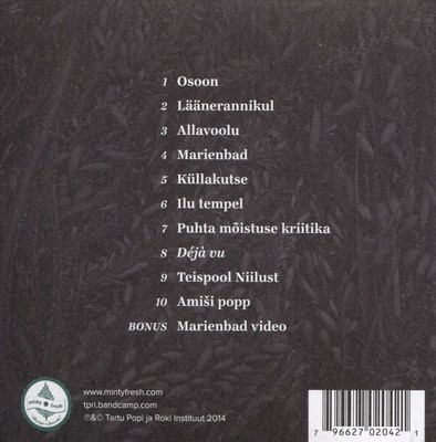 TARTU POPI JA ROKI INSTITUUT MARIENBAD NEW CD
