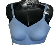 Victorias Secret Blue BARE ANGLELIGHT Wireless Lounge Bralette Sz M-DD ~NEW~