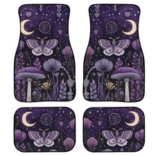 Purple Butterfly Moon Car Floor Mats Set Of 4 For Most Vehicles Purple Butterfly Moon Car Floor Mats Set Of 4 For Most Vehicles