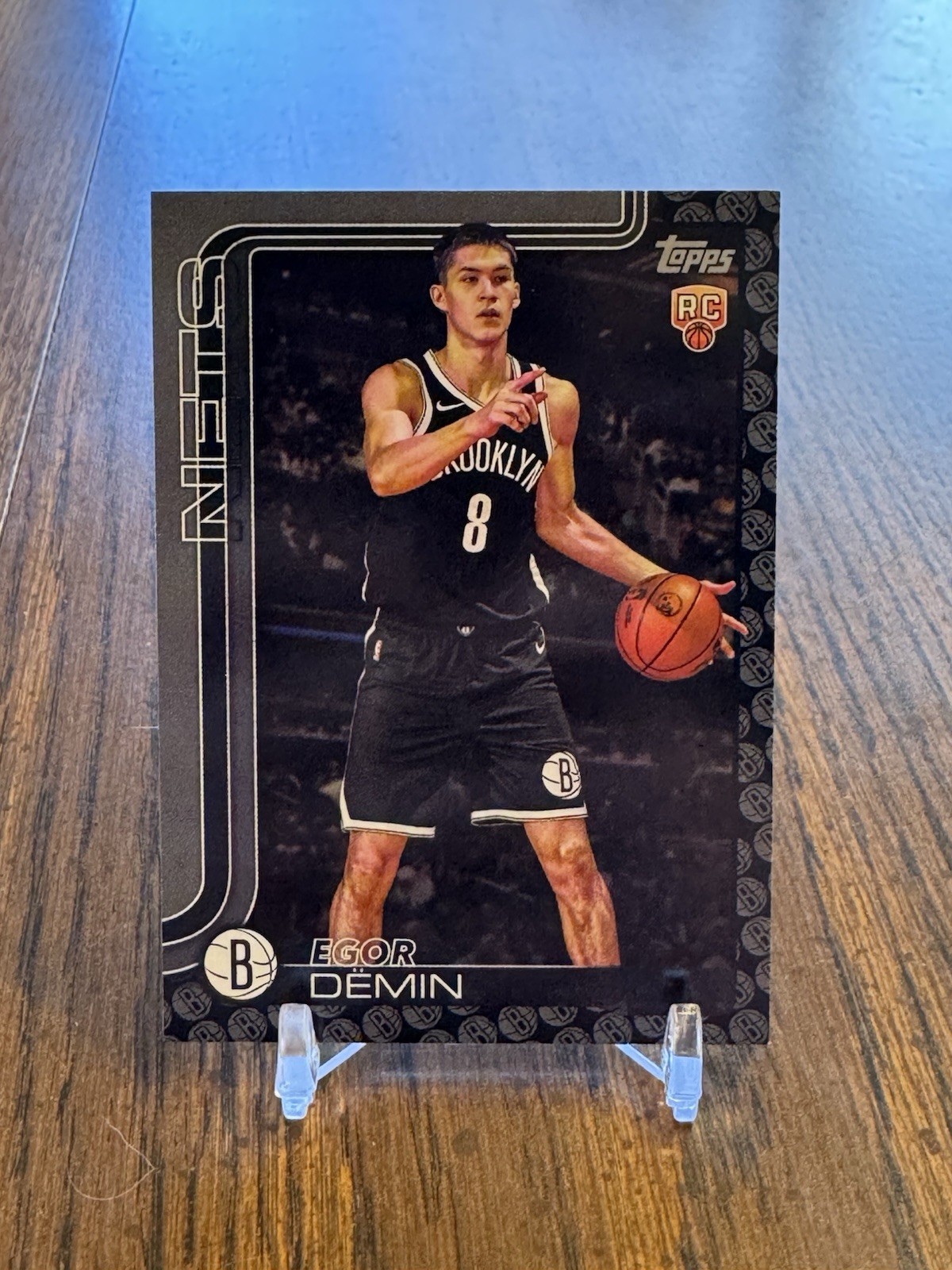 2025-26 Topps Flagship Team Color Border Variation Egor Demin, #208 RC Nets