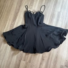 Niteline by Della Roufogali Black Cocktail Prom LBD Quiet Luxury Dress Size 6