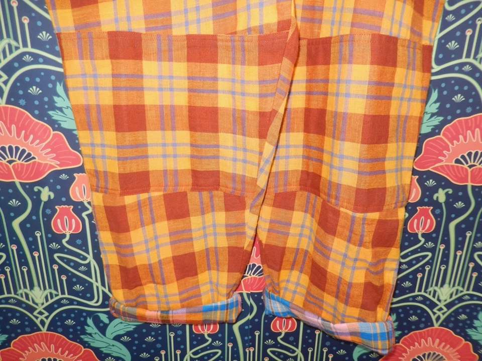 Ace & Jig Sophomore клетку чек оранжевый желтый комбинезон комбинезон новый с ярлыками XS - Изображение 4 из 4