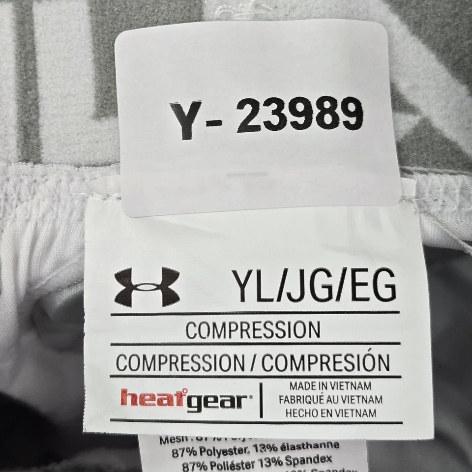 Under Armour Boys Activewear Shorts YL White Football Padded - Image 2 of 4