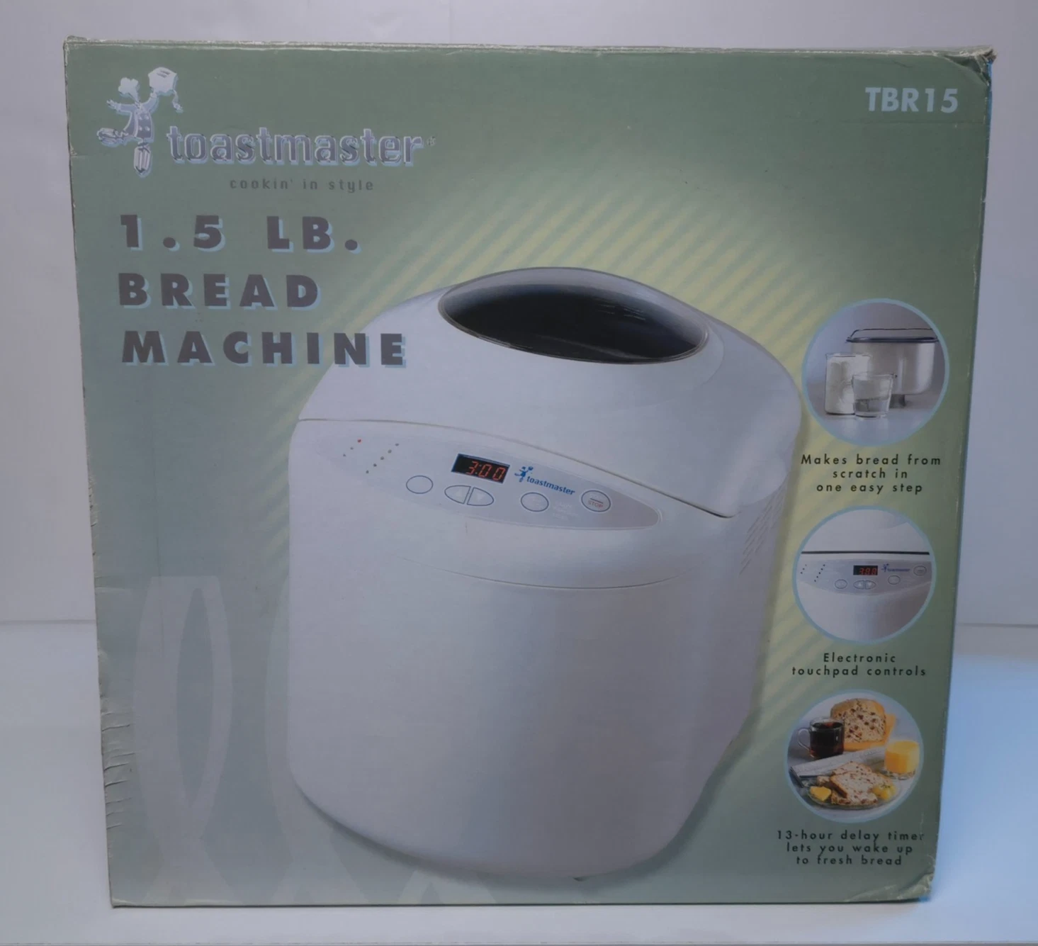 Toastmaster TBR15 Bread Machine 1.5 lb Open Box Never Used w/ Manual 8 Programs
Opens in a new windo