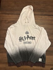 Harry Potter Wizarding World NY Exclusive Colour OMBRE White Black Hoodie L