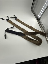 PAUL STUART Suspenders Vintage - Gold And Black Woven.