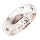 925 Sterling Silver Vintage Ring Modernist Flush Set CZ Dome Band  Sz 9  RG36285