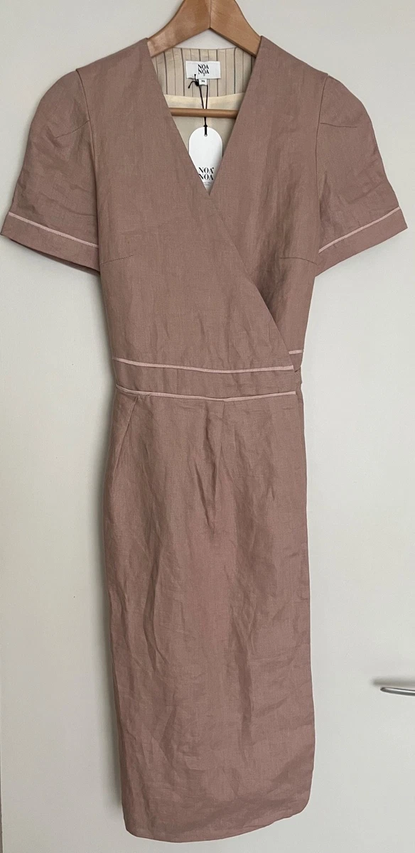 knee length dresses for ladies Bryn Walker Cross Dyed Linen