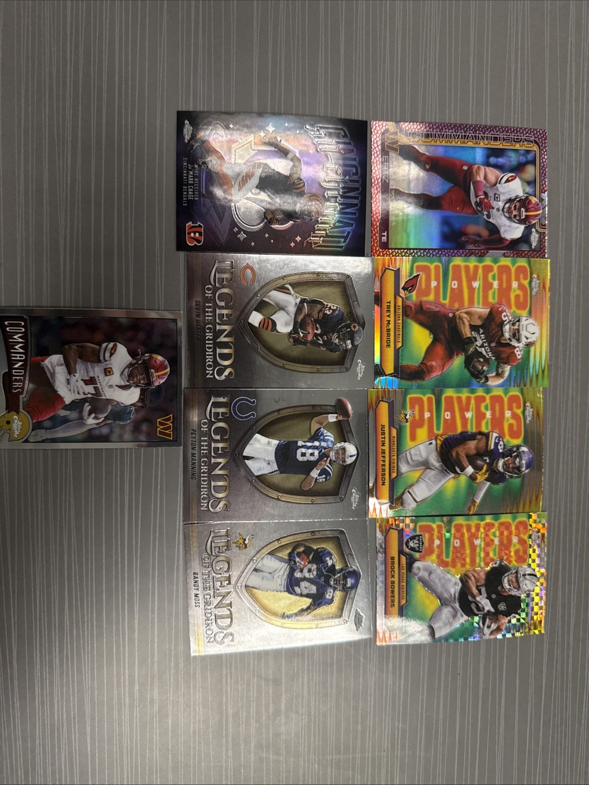 2025 NFL Topps Chrome 13 Card Insert Lot! All Chrome Power Players & More