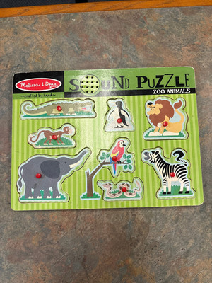 Used Melissa & Doug Sound Puzzle, Zoo Animals