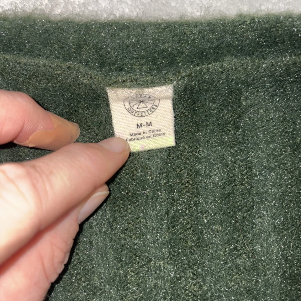 Urban Outfitters Cropped Knit Cardigan Sweater M Five Button Front Ribbed - Image 4 of 4