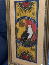 Mexican folk art, an amate Painting Bark uniq...