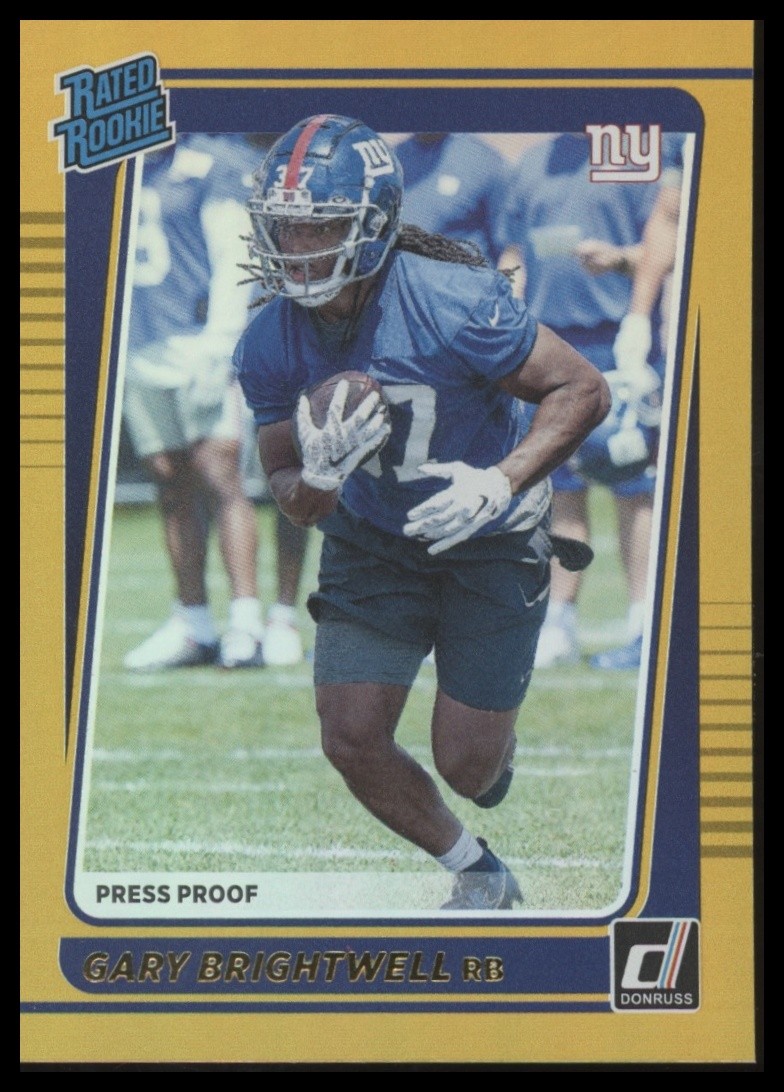 2021 Panini Donruss Gary Brightwell RC Gold Press Proof Premium #313