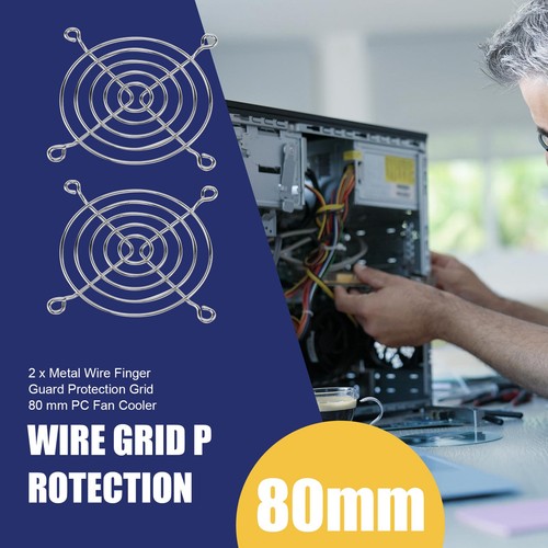 2 Wire Finger Guard Grid 80 mm PC Fan Cooler O6Q92106 - Afbeelding 3 van 7