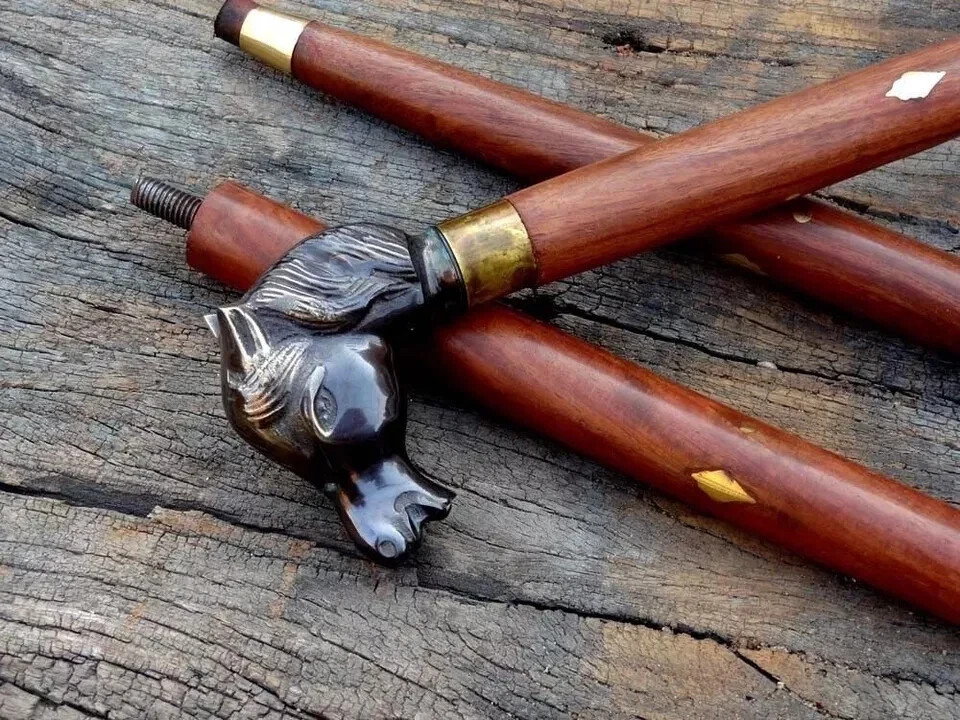 Victorian Solid Brass Antique Horse Designer Hand… - image 5