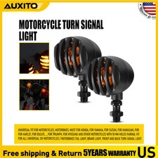 2X Motorcycle LED Turn Signals Blinker Light Indicator For Honda Shadow Yamaha H