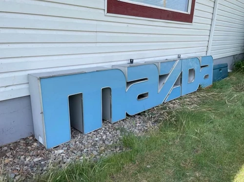 Neon Mazda Dealership Sign Vintage 12 Feet Long Original Genuine