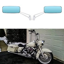 Motorcycle Mirrors,Upgrade Rearview Motorcycle Mirrors Sliver Rectangle Shape