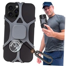 Pulpo Phone Leash Fits Smartphones Up to 6.8" - Retractable Anti Stealth Grey