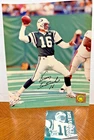 VINNY TESTAVERDE SIGNED NEW YORK JETS 8X10 PHOTO with autograph ticket 3/20/1999