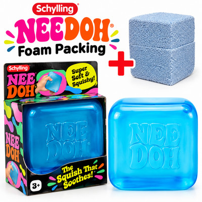 Needoh Nice Cube Sensory Fidget Stress Reliever Squishy Toy Kids Adults