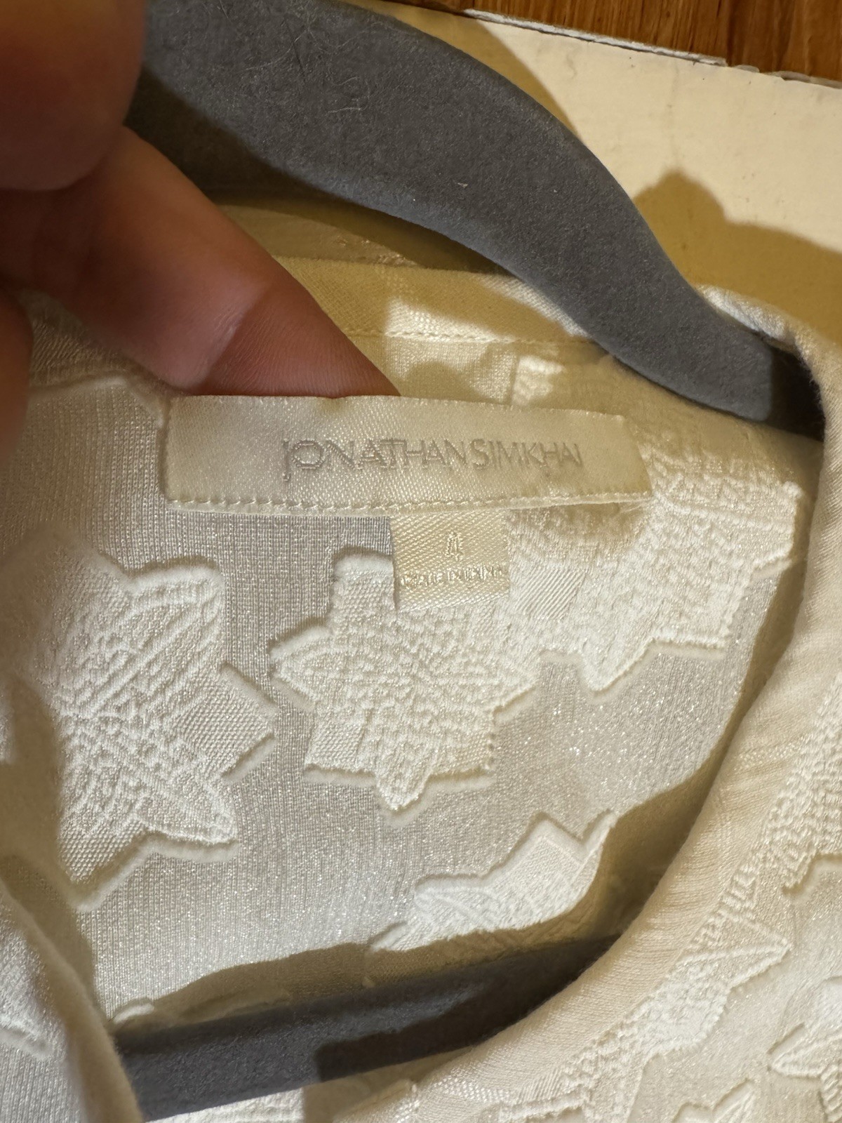 Jonathan Simkhai Lace Pattern Cropped Jacket Size… - image 2