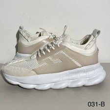 Size 12 US / 45 EU - Versace Chain Reaction Sneakers Triple White Ships Fast 